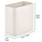 mDesign Metal 2.4 Gallon Bathroom Trashcan Wastebasket Garbage Bin